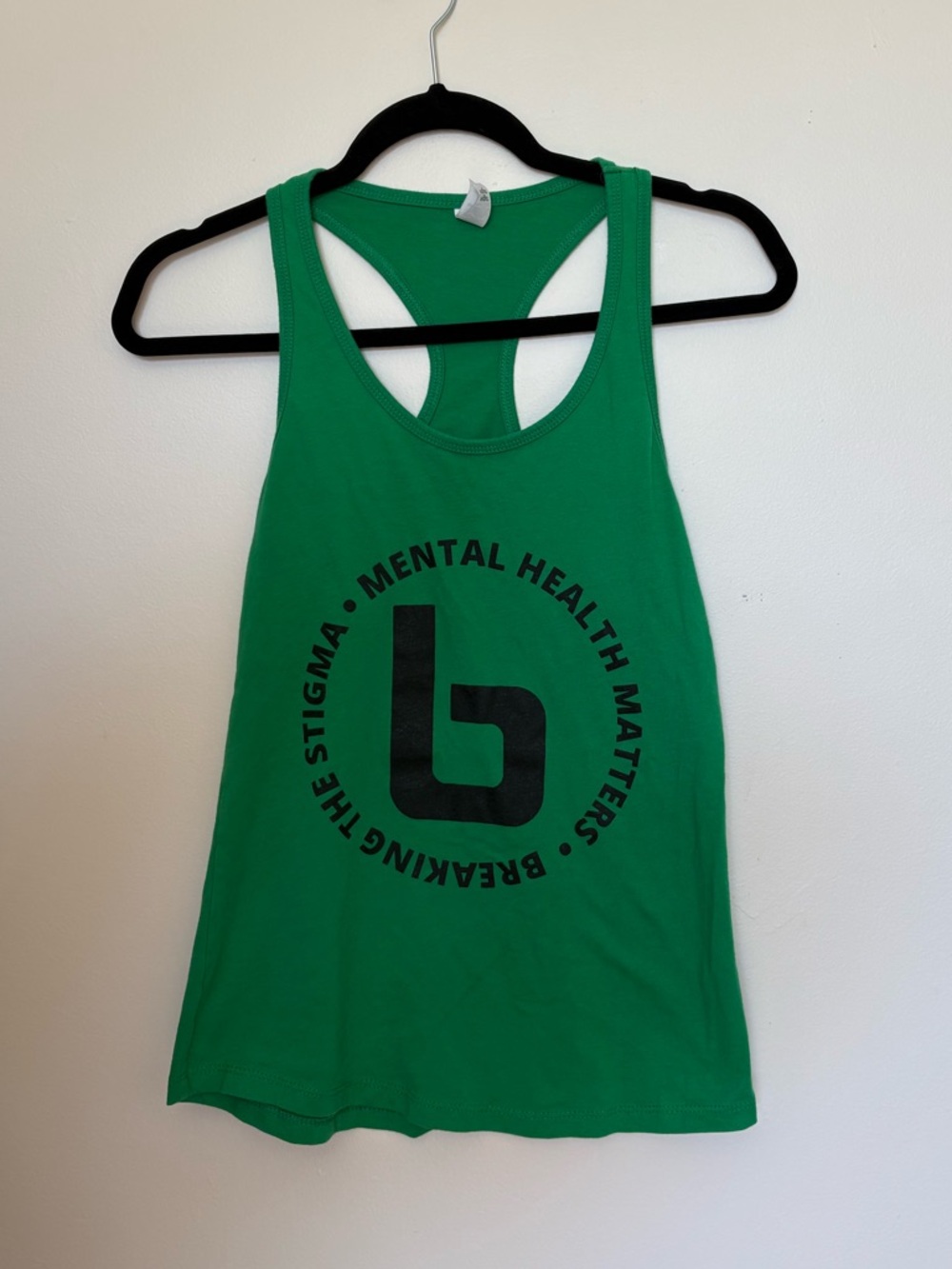 Burn Boot Camp Mental Health Awareness Green Tanktop size Small